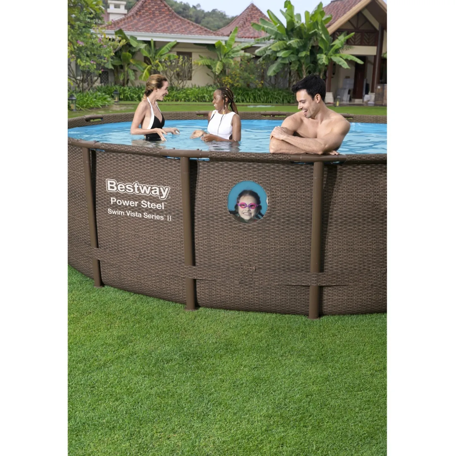 Set piscina fuori terra Bestway® Power Steel™ Swim Vista™ II 4.88 m x 1.22 m