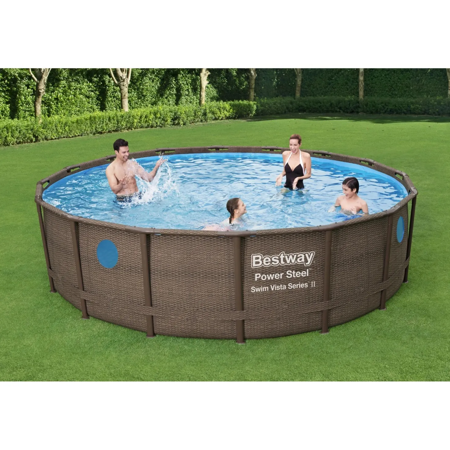 Set piscina fuori terra Bestway® Power Steel™ Swim Vista™ II 4.88 m x 1.22 m