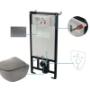 Set WC murale Artemides 6 in 1 antracite titanio-nero