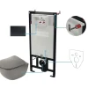 Set WC murale Artemides 6 in 1 antracite titanio