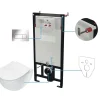 Set WC murale Artemides 6 in 1 bianco - cromo
