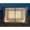 Set zanzariere in poliestere grigio chiaro con rete nera per pergola 3x3 m