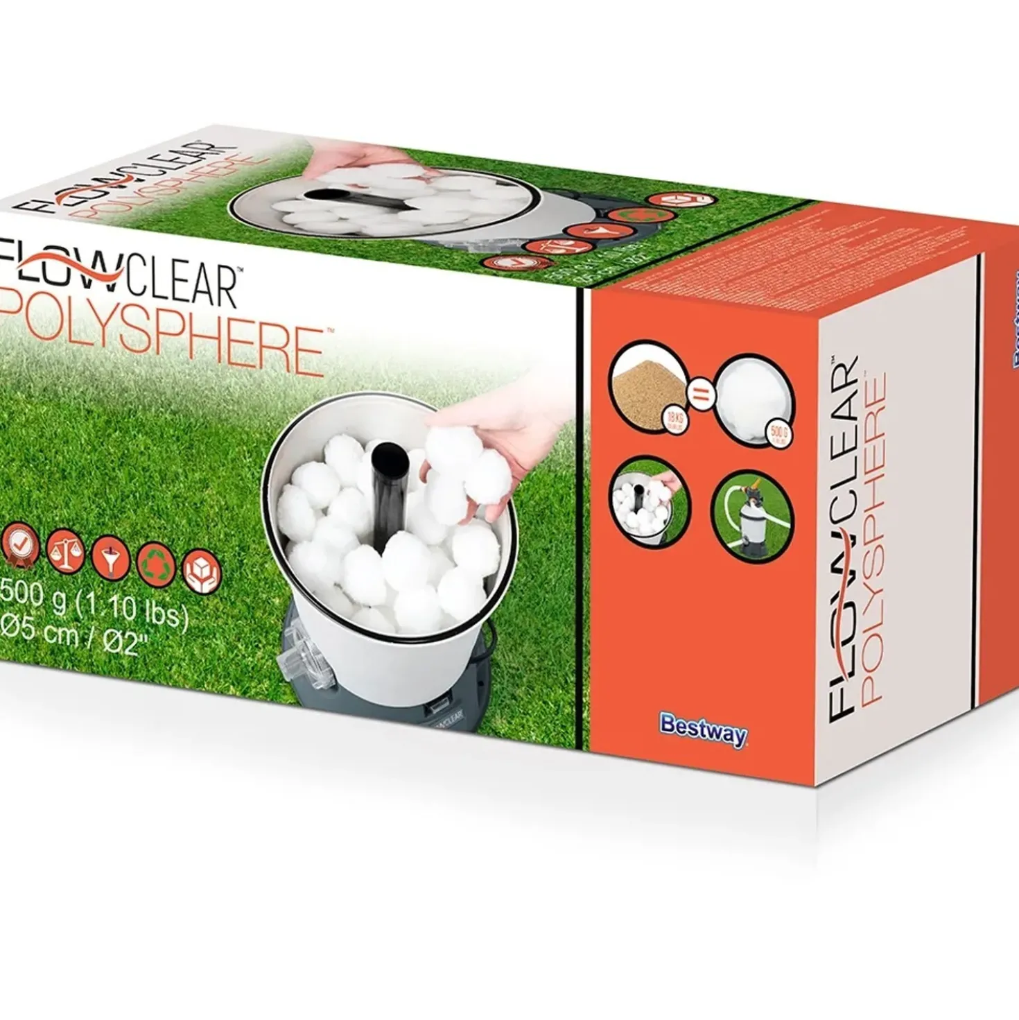 Sfere di filtrazione Bestway per piscina Polysphere Flowclear 30 pz