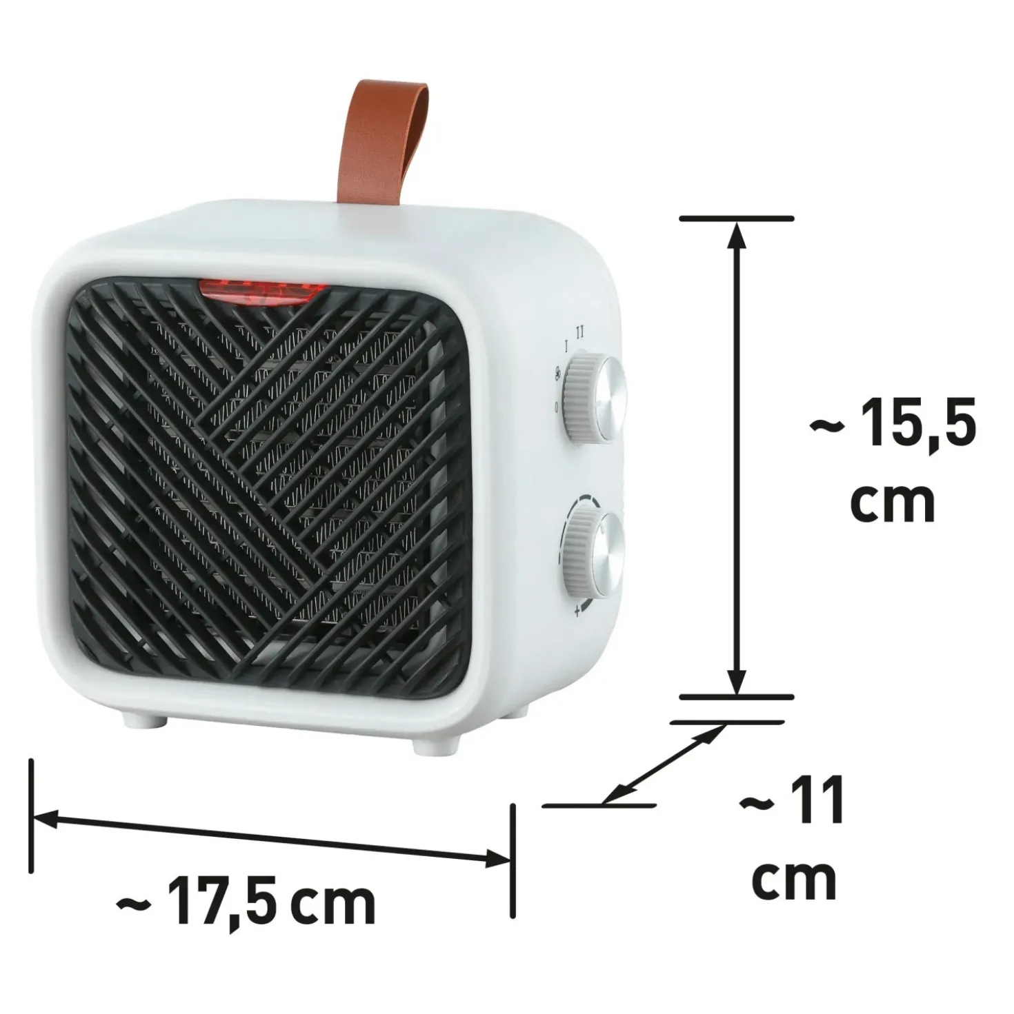Sfufetta in ceramica Nevala 2in1 con ventilatore 1500 W 15,5x17,5 cm
