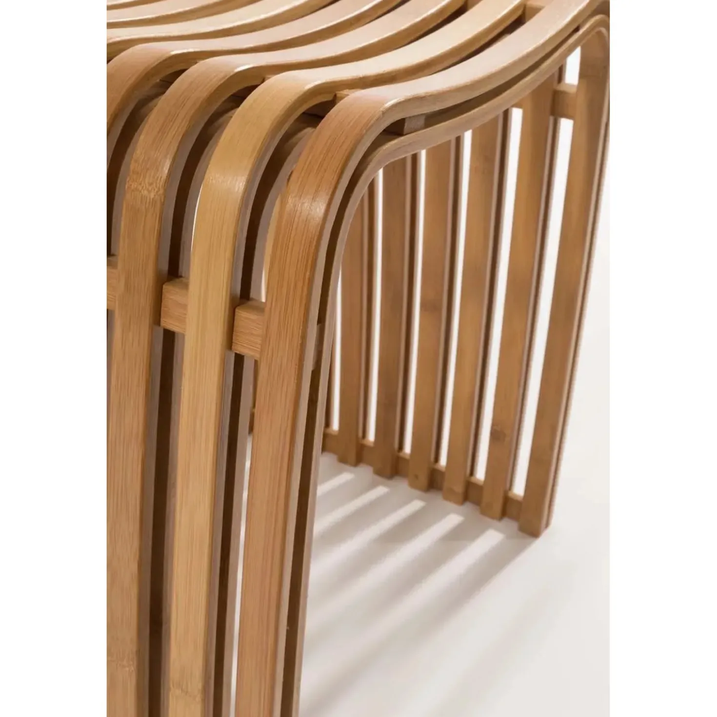 Sgabello da bagno in bamboo naturale 46x31x46 cm