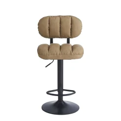 Sgabello estensibile Tati 43x40x61/81 cm Cammello 4 pz