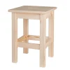 Sgabello in legno di abete non verniciato 300x300x440 mm