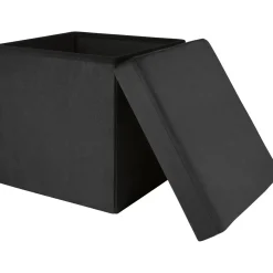 Sgabello pieghevole Midnight Mystery nero 38x38x38 cm