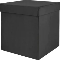 Sgabello pieghevole Midnight Mystery nero 38x38x38 cm