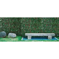 Siepe artificiale acero con traliccio estensibile H 1 m x L 2 m verde