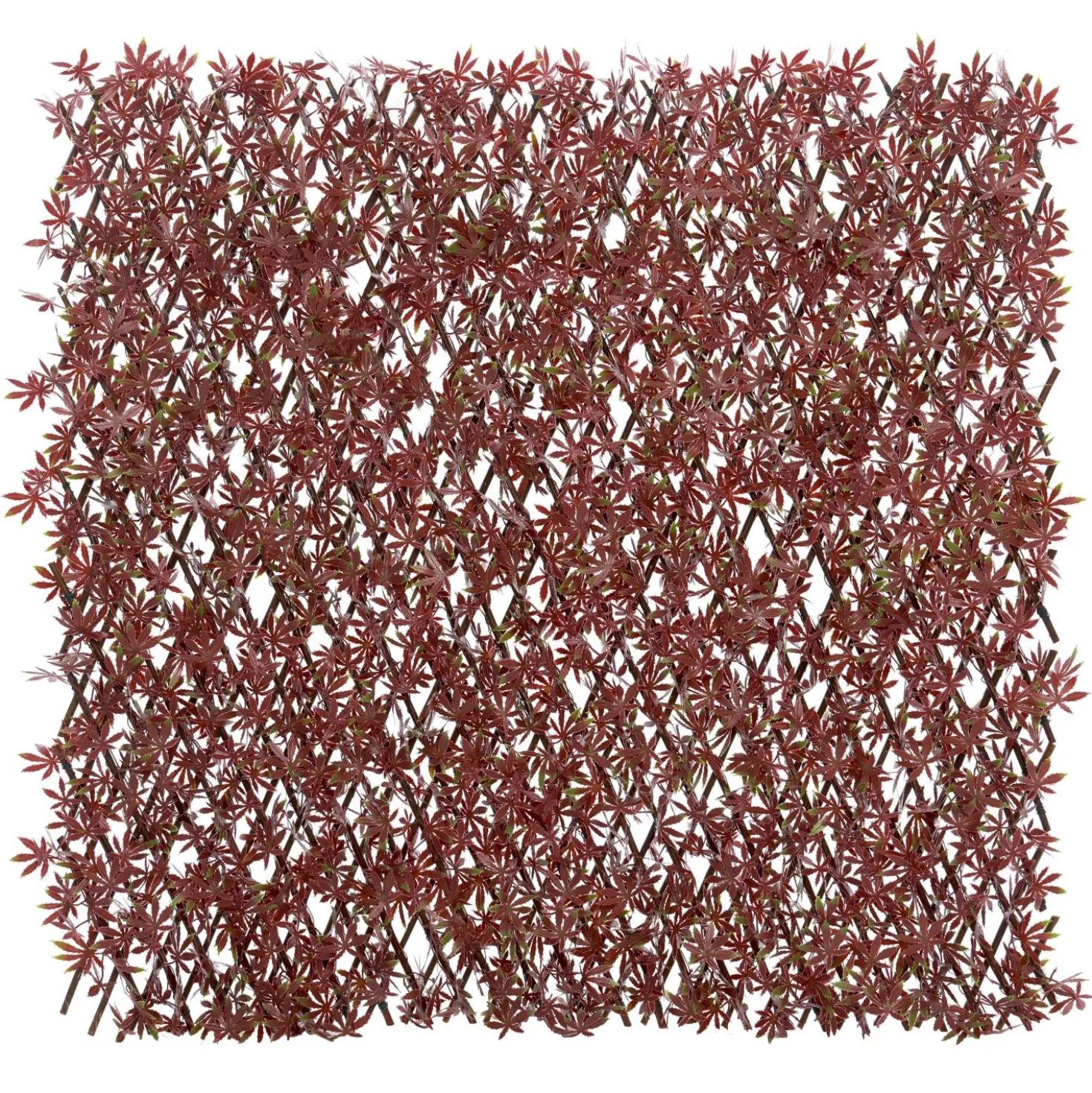 Siepe artificiale acero con traliccio estensibile H 1 m x L 2 m rosso