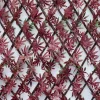 Siepe artificiale Acero in polietilene con traliccio 1x2 m rosso