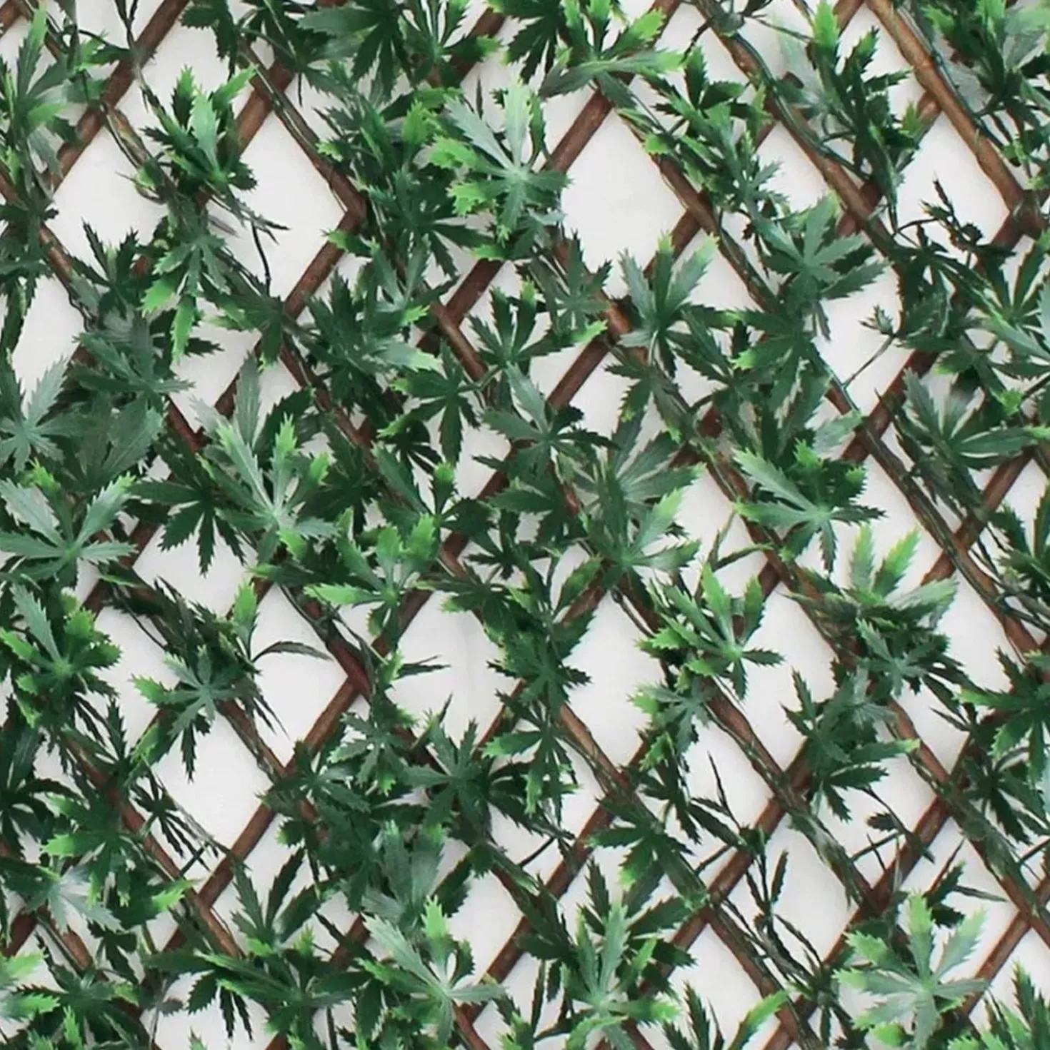 Siepe artificiale Acero in polietilene con traliccio 1x2 m verde