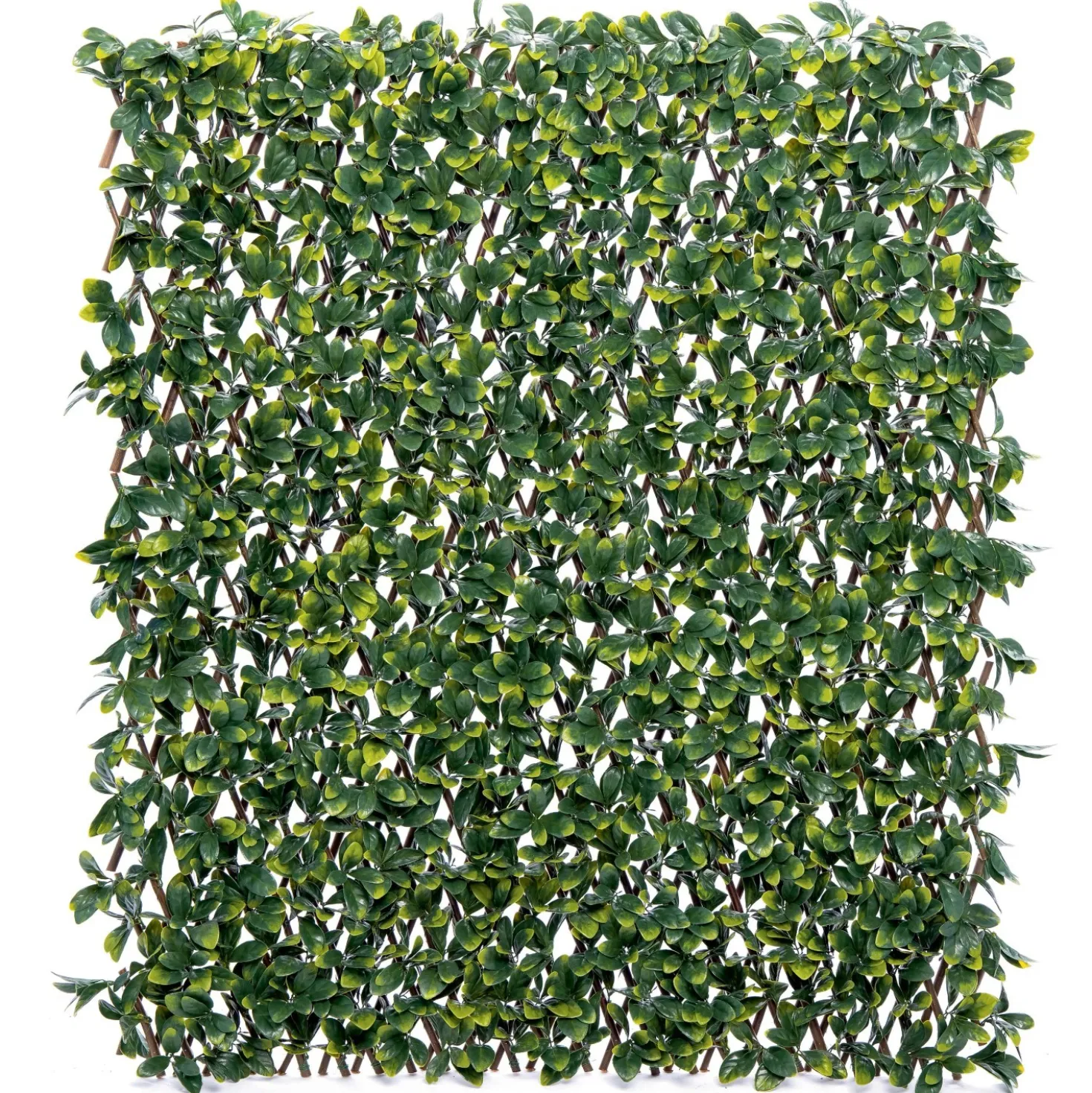 Siepe artificiale Bayberry con traliccio estensibile H 1 m x L 2 m verde