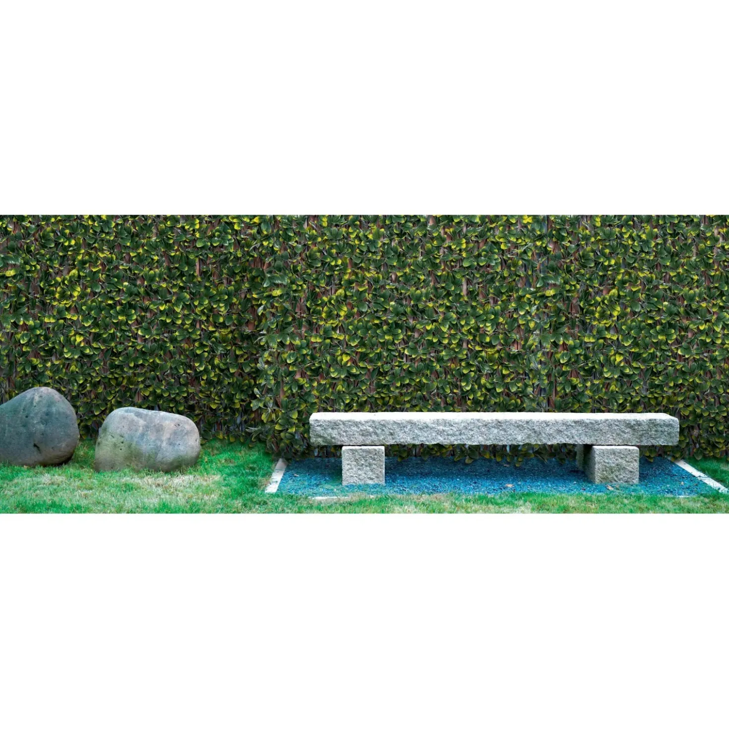 Siepe artificiale Bayberry con traliccio estensibile H 1 m x L 2 m verde