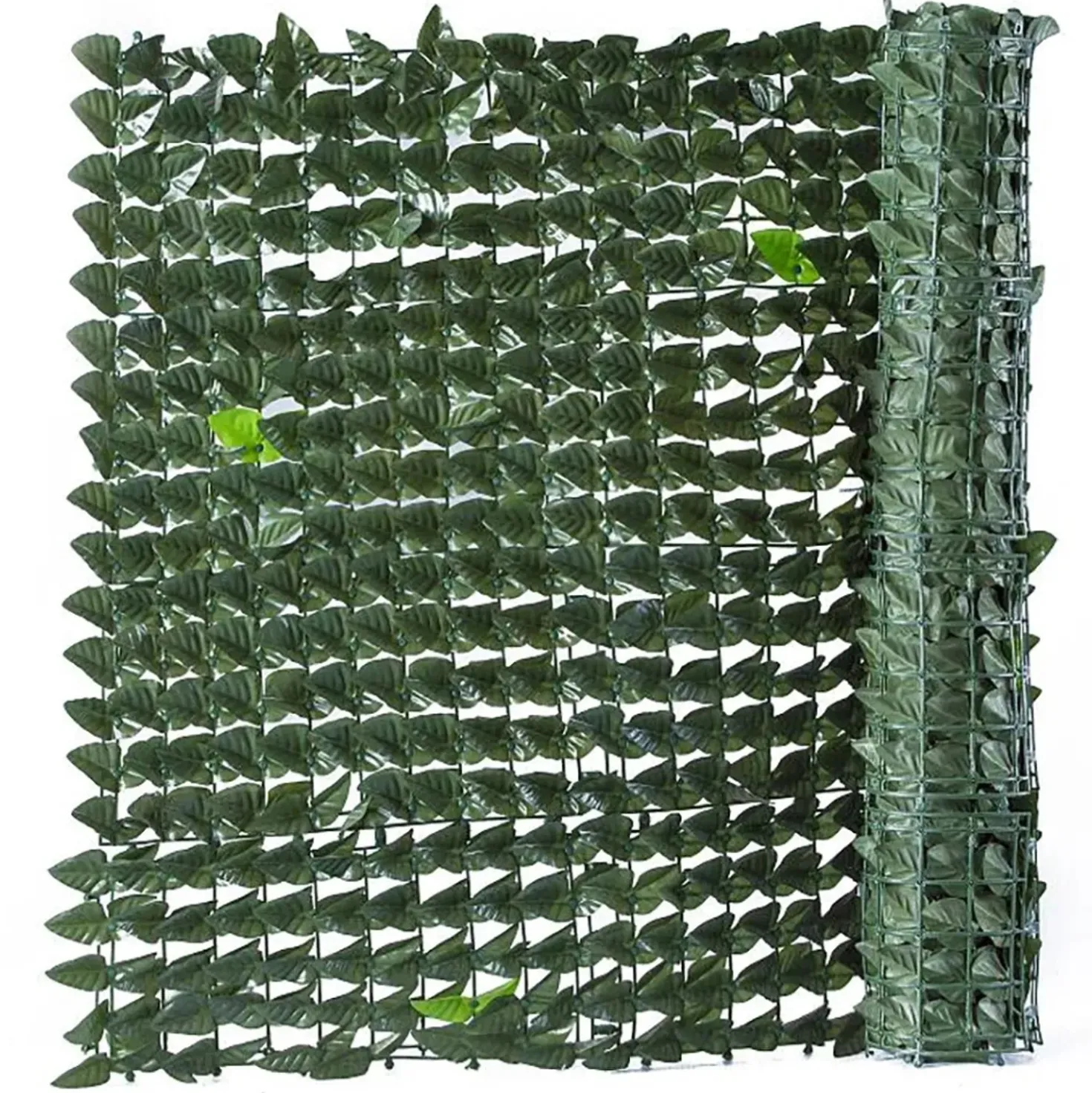 Siepe artificiale extra a foglie lauro in polietilene H 1,5 m x L 3 m verde
