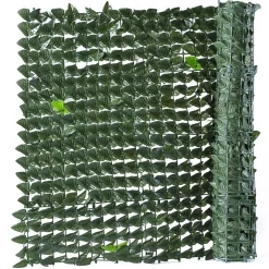 Siepe artificiale extra a foglie lauro in polietilene H 1 m x L 3 m verde