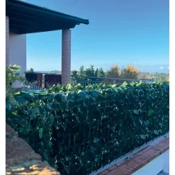 Siepe artificiale LAUREL in poliestere 1x3 m verde