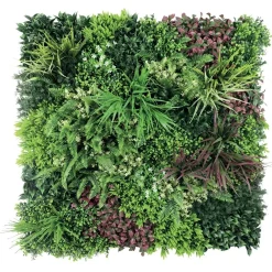 Siepe artificiale Nicaragua verticale in polietilene 1x1 m verde