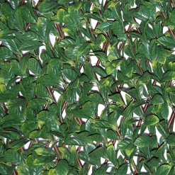 Siepe artificiale Osmanthus 3D in HDPE 1x2 m verde/marrone