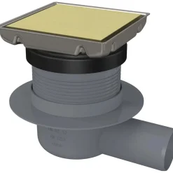 Sifone di scarico a punta reversibile oro spazzolato