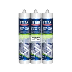 Sigillante Acetico Multiuso Tripack Tytan antimuffa trasparente 280 ml