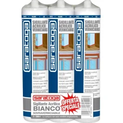 Sigillante Acrilico Trispack Saratoga bianco 3 x 280 ml