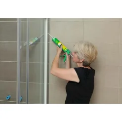 Silicone trasparente 280 ml 2 pz con pistola per cartuccia