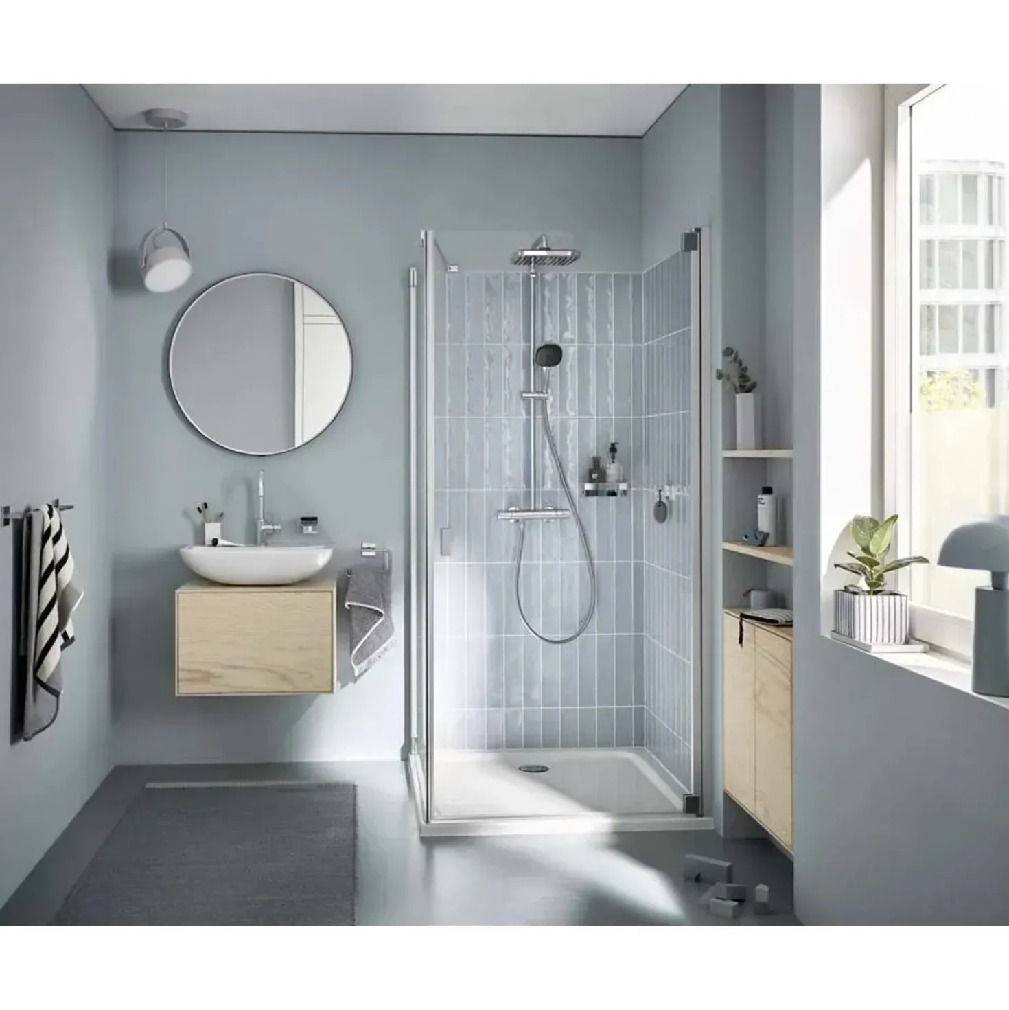 Sistema doccia con miscelatore termostatico Grohe Vitalio Comfort 250