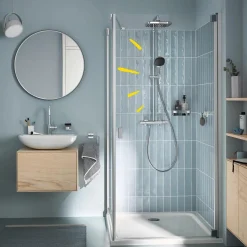 Sistema doccia con miscelatore termostatico Grohe Vitalio Comfort 250