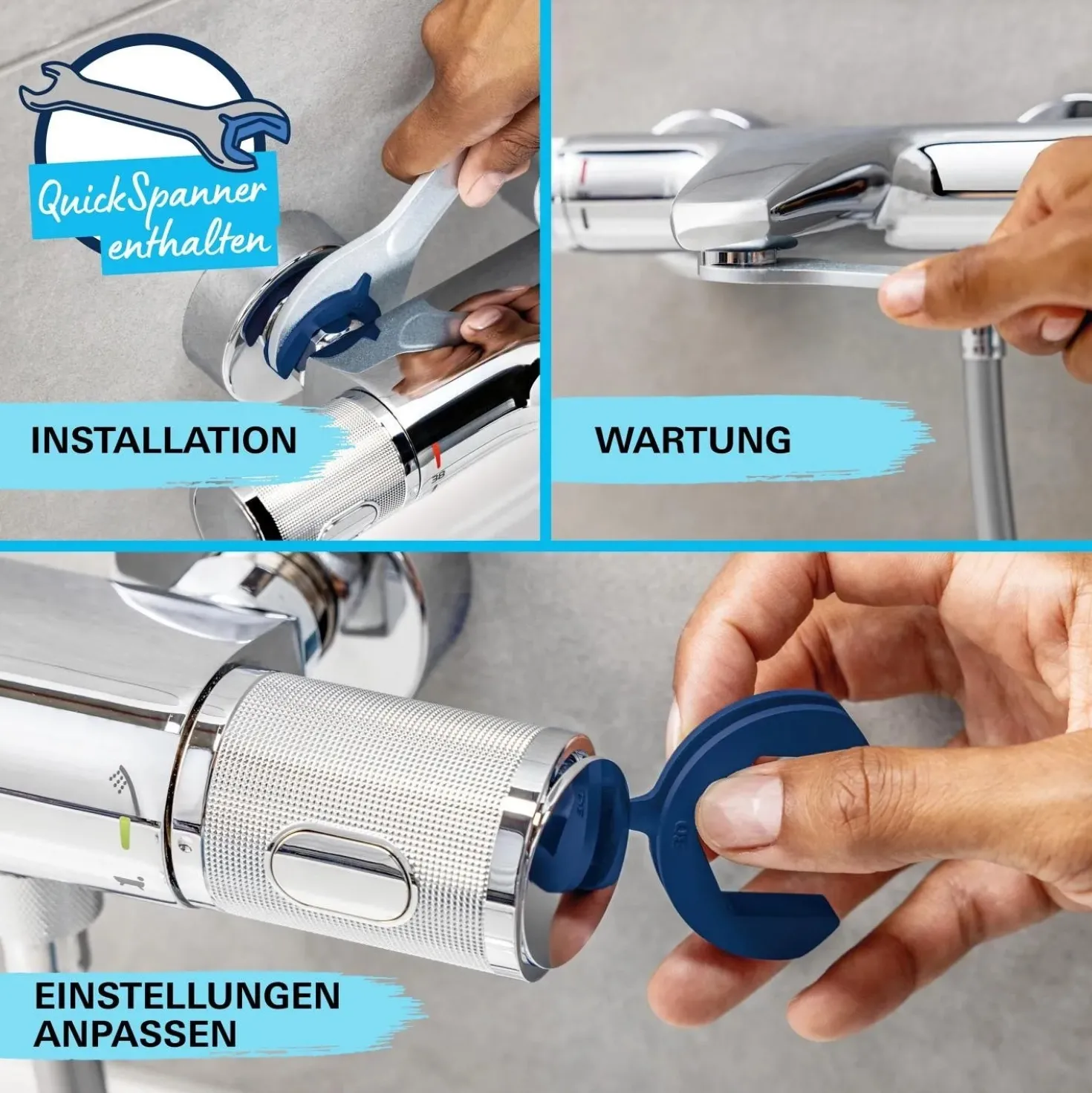 Sistema doccia con miscelatore termostatico Grohe Vitalio Comfort 250
