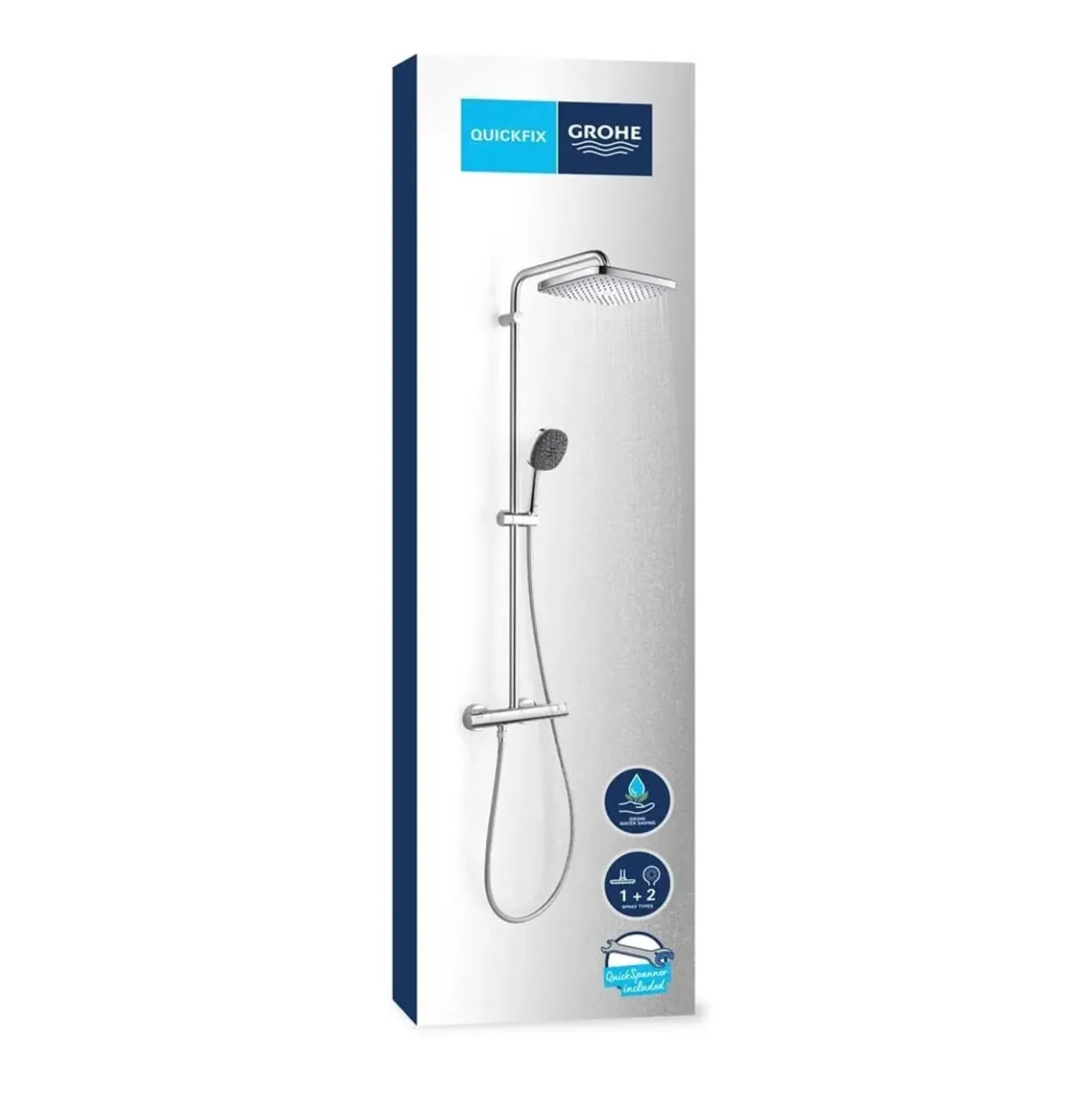 Sistema doccia con miscelatore termostatico Grohe Vitalio Comfort 250