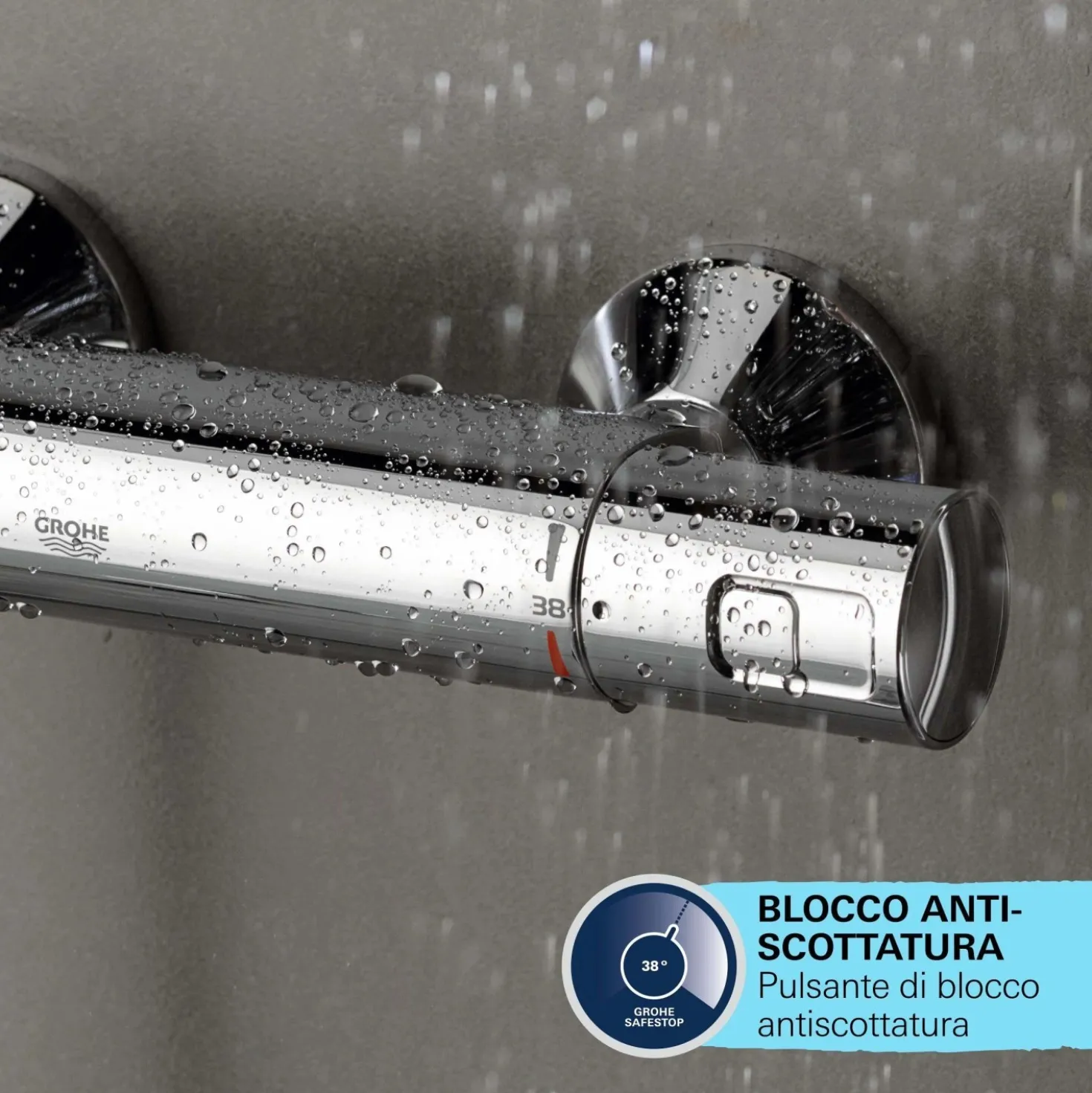 Sistema doccia con miscelatore termostatico Grohe Vitalio Comfort 250