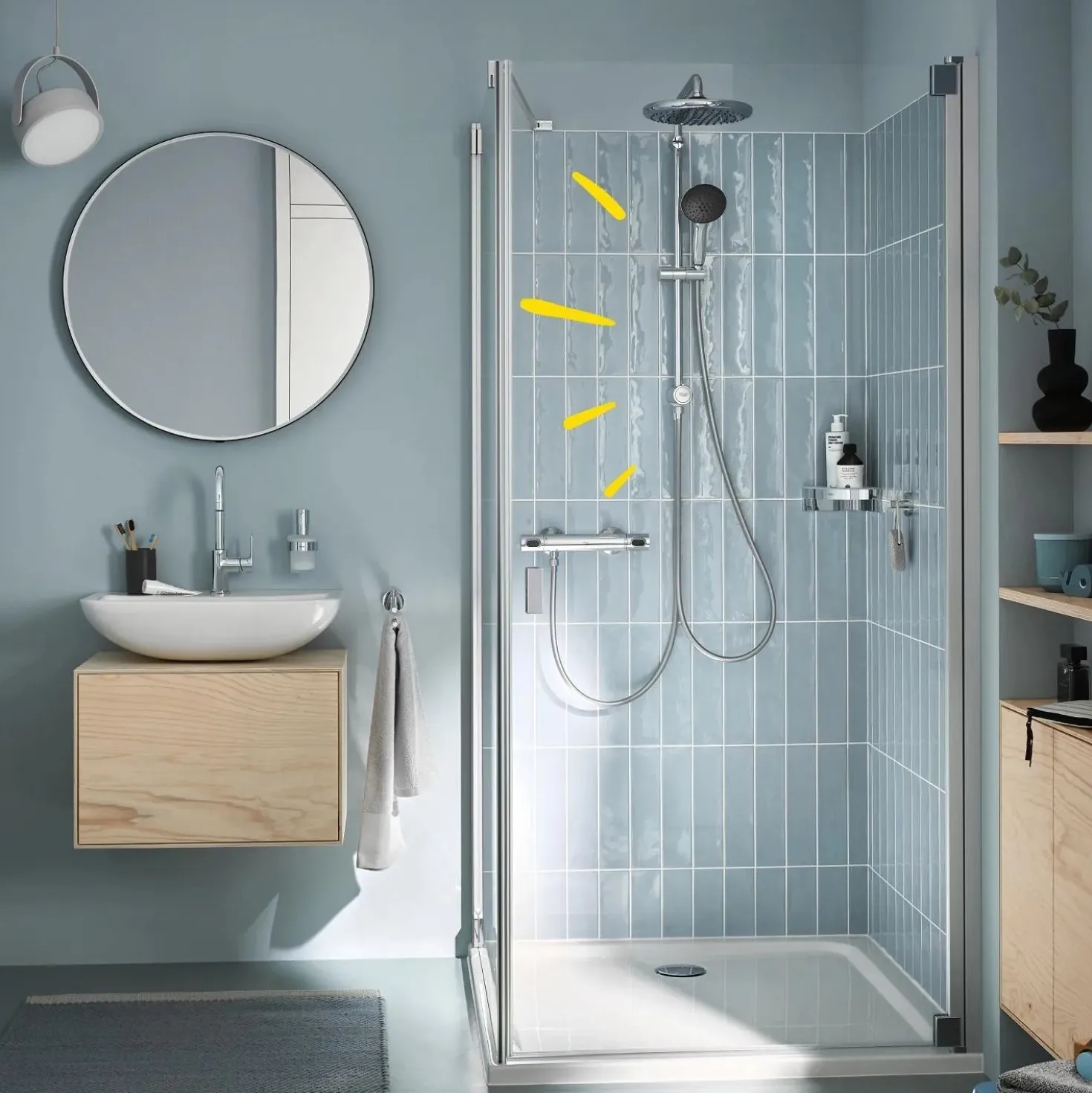 Sistema doccia Flex con deviatore Grohe Vitalio Start System 250