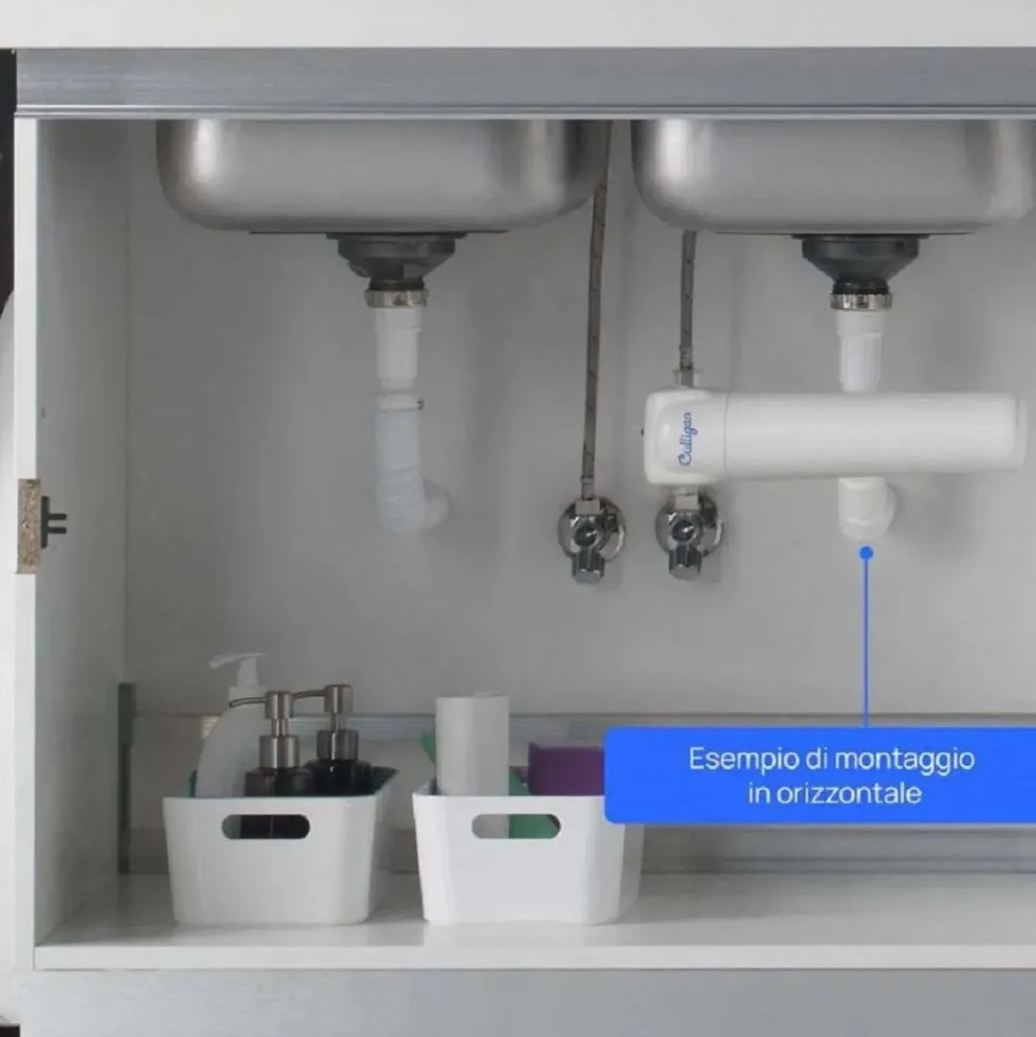 Sistema filtraggio acqua Culligan Unico diretto sottolavello 112x305 mm