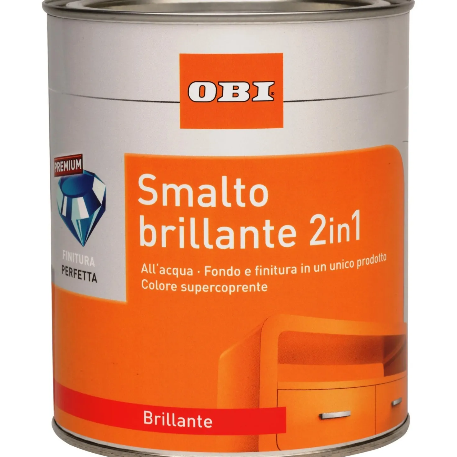 Smalto ad acqua brillante 2in1 OBI giallo ocra 125 ml
