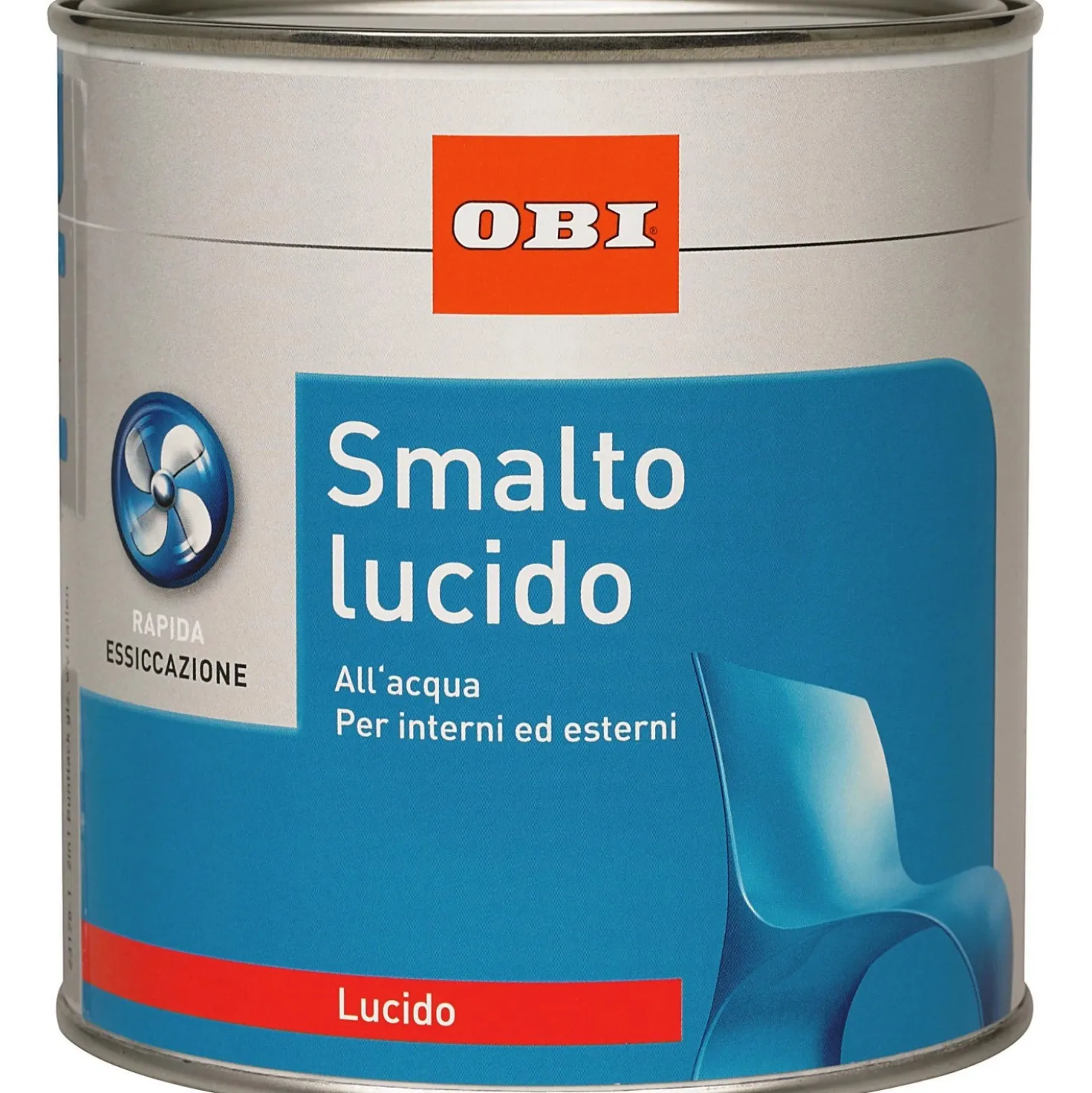 Smalto ad acqua lucido OBI nero 500 ml