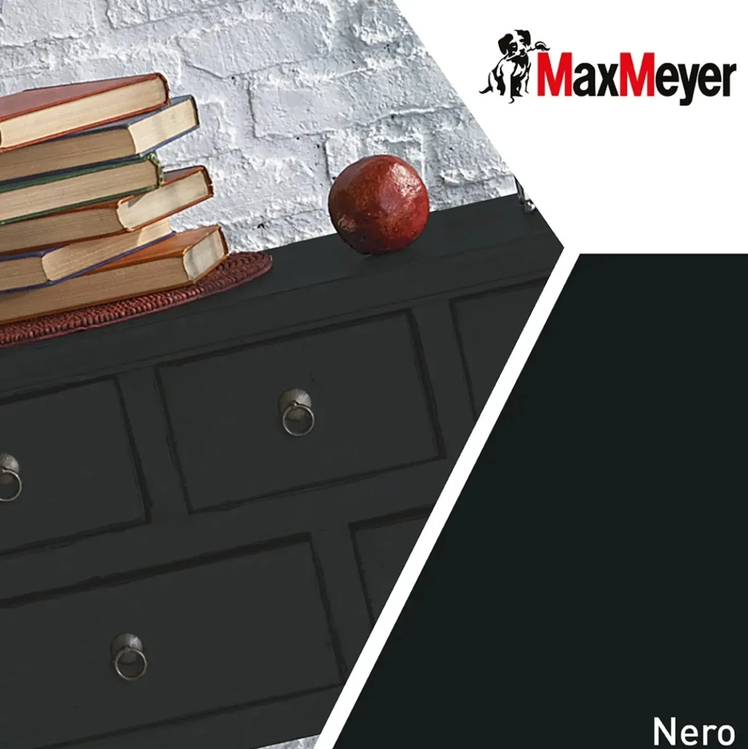 Smalto all'acqua poliuretanico opaco MaxMeyer nero 0,75 l