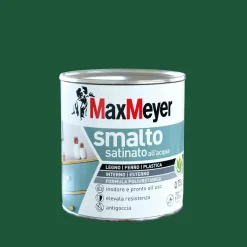 Smalto all'acqua poliuretanico satinato MaxMeyer verde scuro 0,75 l
