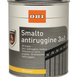 Smalto antiruggine OBI 3 in 1 micaceo nero 2,5 l
