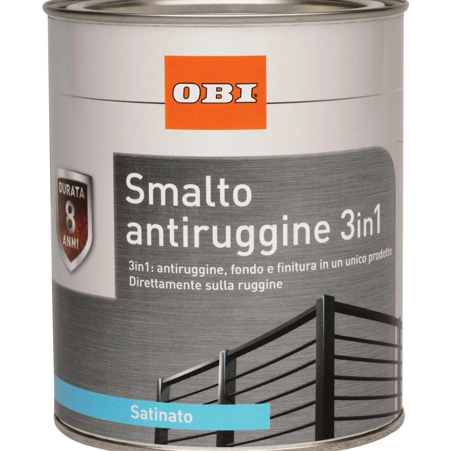 Smalto antiruggine OBI 3 in 1 satinato verde 2,5 l
