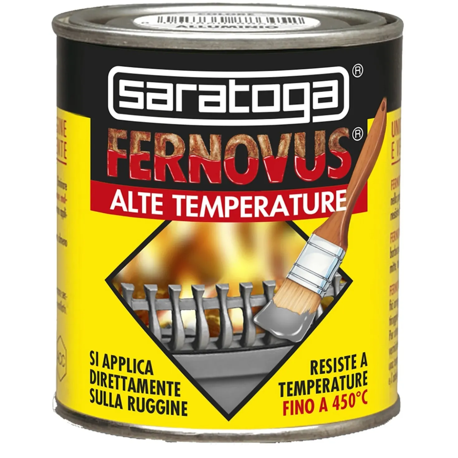 Smalto antiruggine Saratoga Fernovus alta temperatura 250 ml alluminio