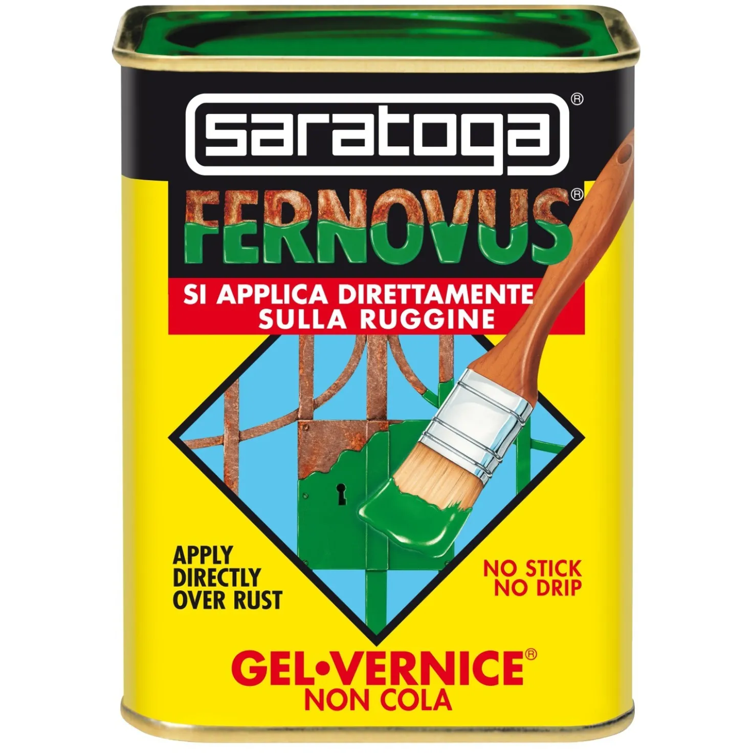 Smalto antiruggine Saratoga in gel Fernovus metallizzato 750 ml grafite ferro