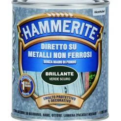 Smalto Hammerite metalli non ferrosi verde 750 ml