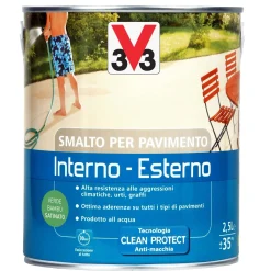 Smalto per Pavimenti Interno/Esterno all`acqua Verde bambù.satinato 2,5 l