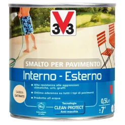 Smalto per Pavimenti Interno/Esterno all`acqua Sabbia 0,5 l