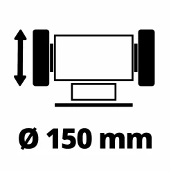 Smerigliatrice da banco Einhell doppio disco Ø 150 mm 150 W