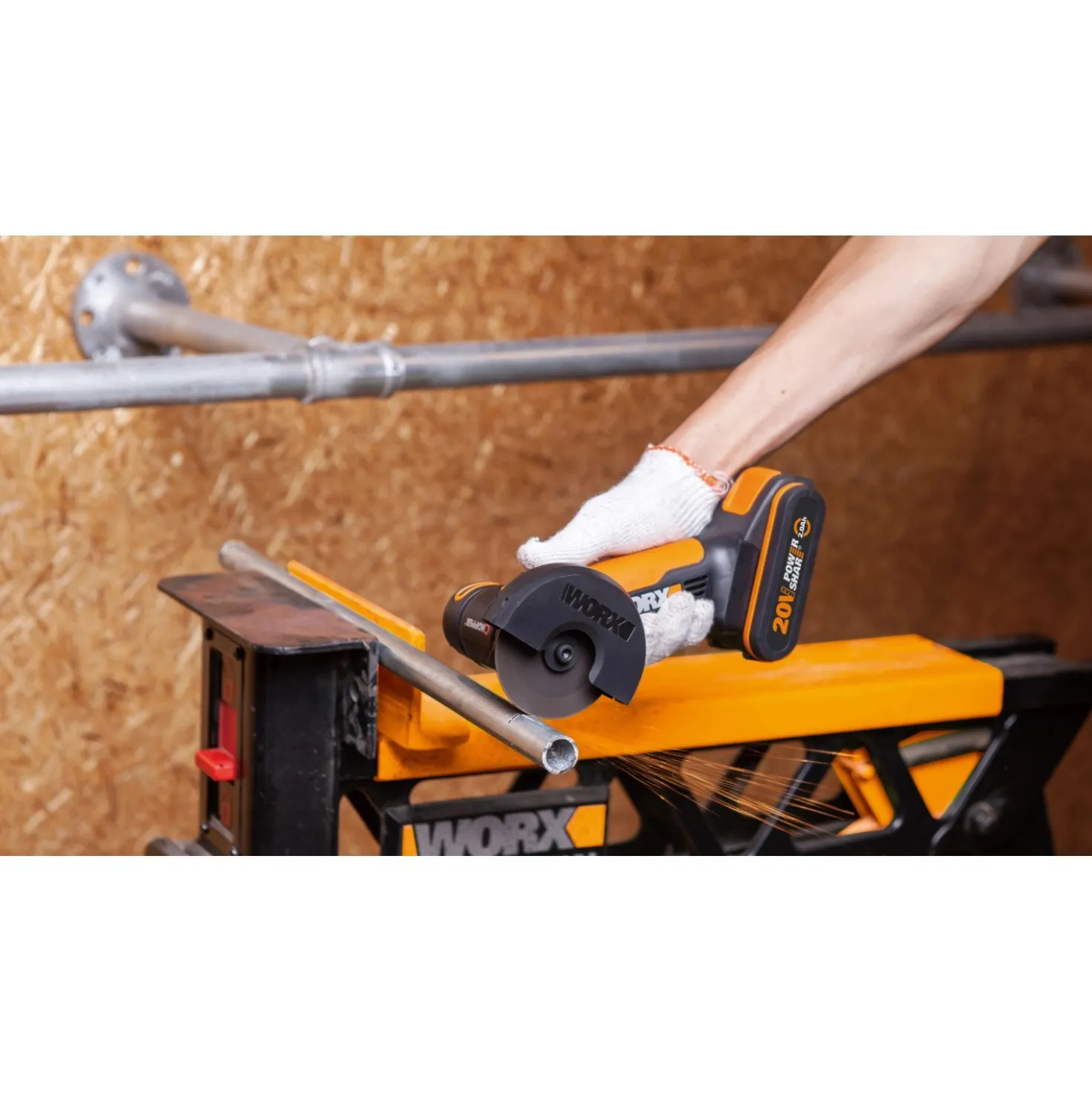 Smerigliatrice mini Worx WX801.9 Ø 76 mm 20 V - solo corpo macchina