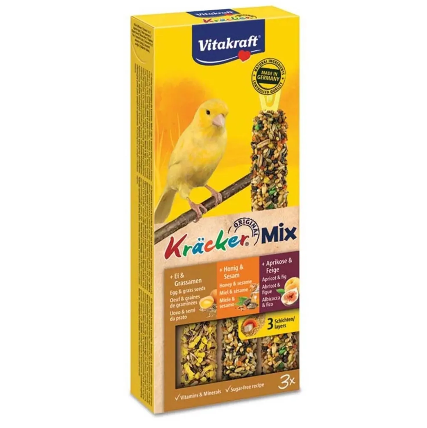 Snack per canarini Kracker tripack miele 80 g