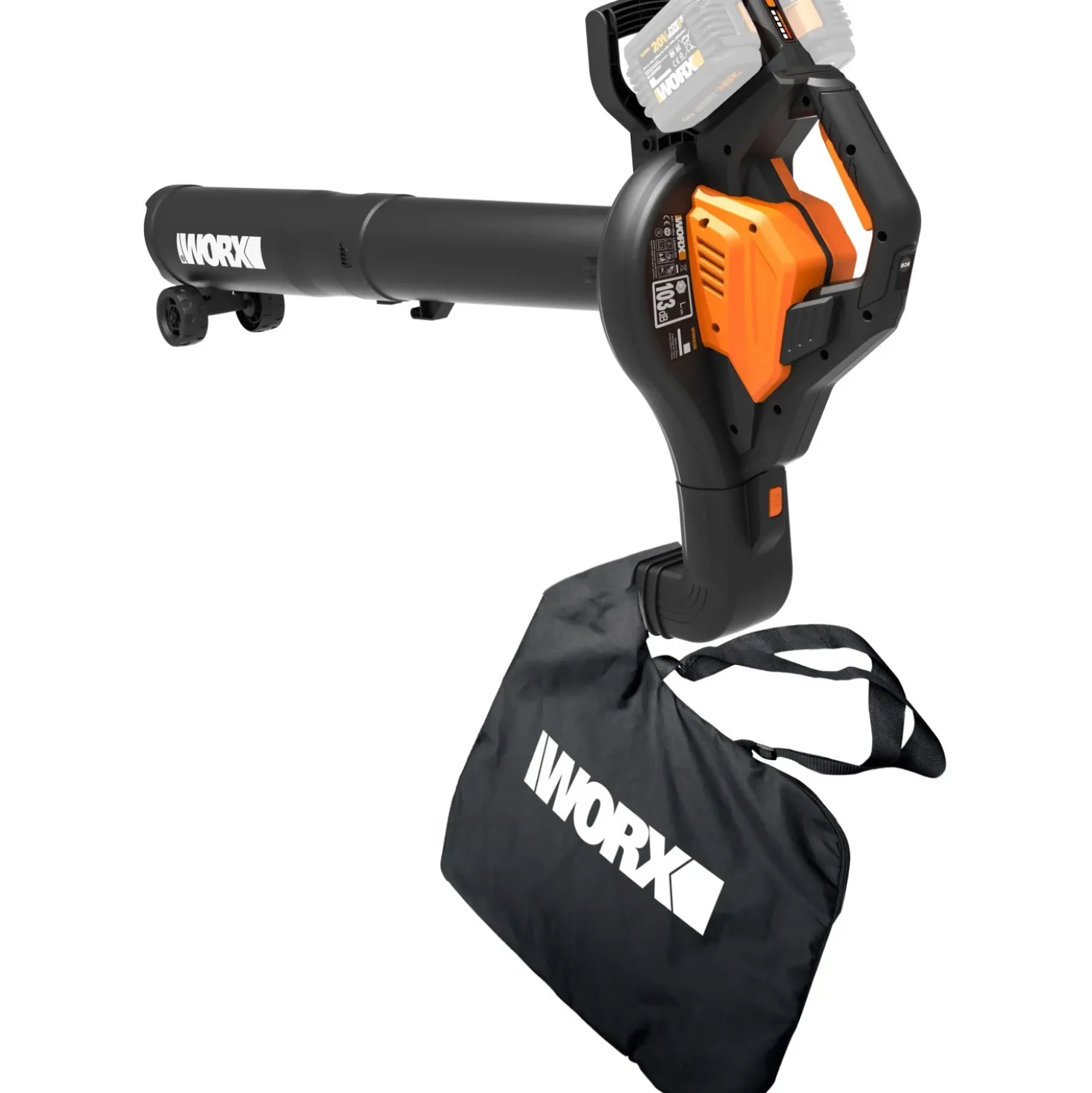 Soffiatore aspiratore trituratore a batteria Worx WG5839 40 V - solo corpo macch
